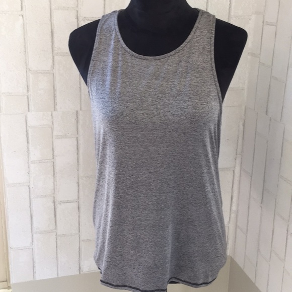 Yogalicious Tops - Yogalicious grey open back tank top